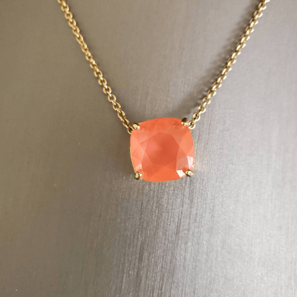 Kate Spade New York Cause a Stir Neon Pink Necklace Gold Plated Dainty Casual - Picture 2 of 7